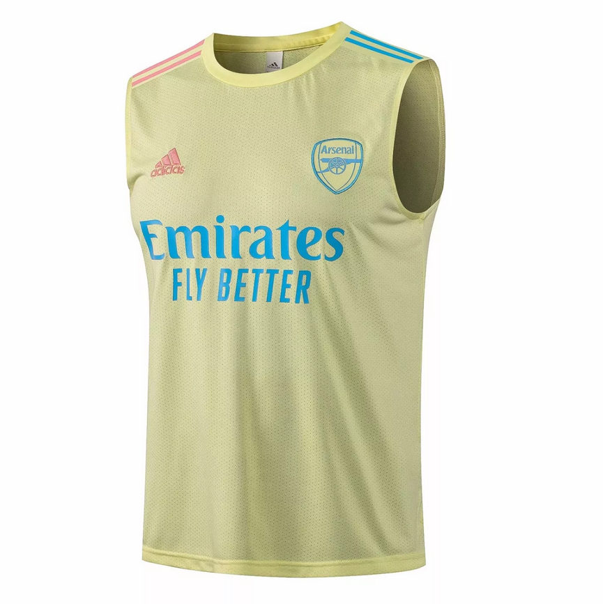 2021/22 Arsenal Yellow Vest Soccer Jersey Shirt